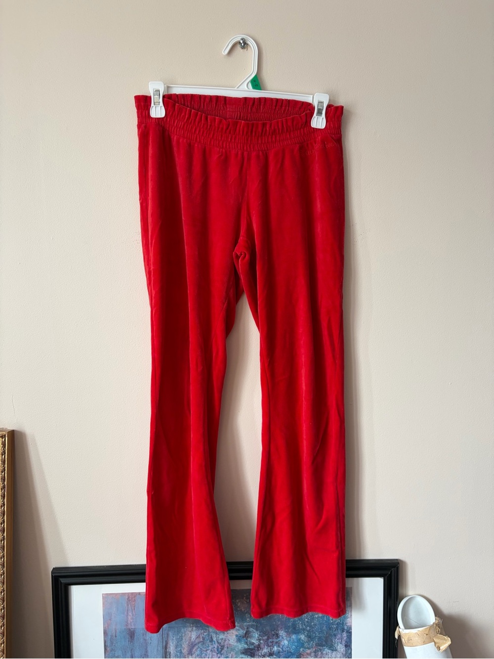 DKNY - Kids Red Velour Pull-On Pants